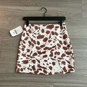 BAEVELY COW PRINT SKIRT
